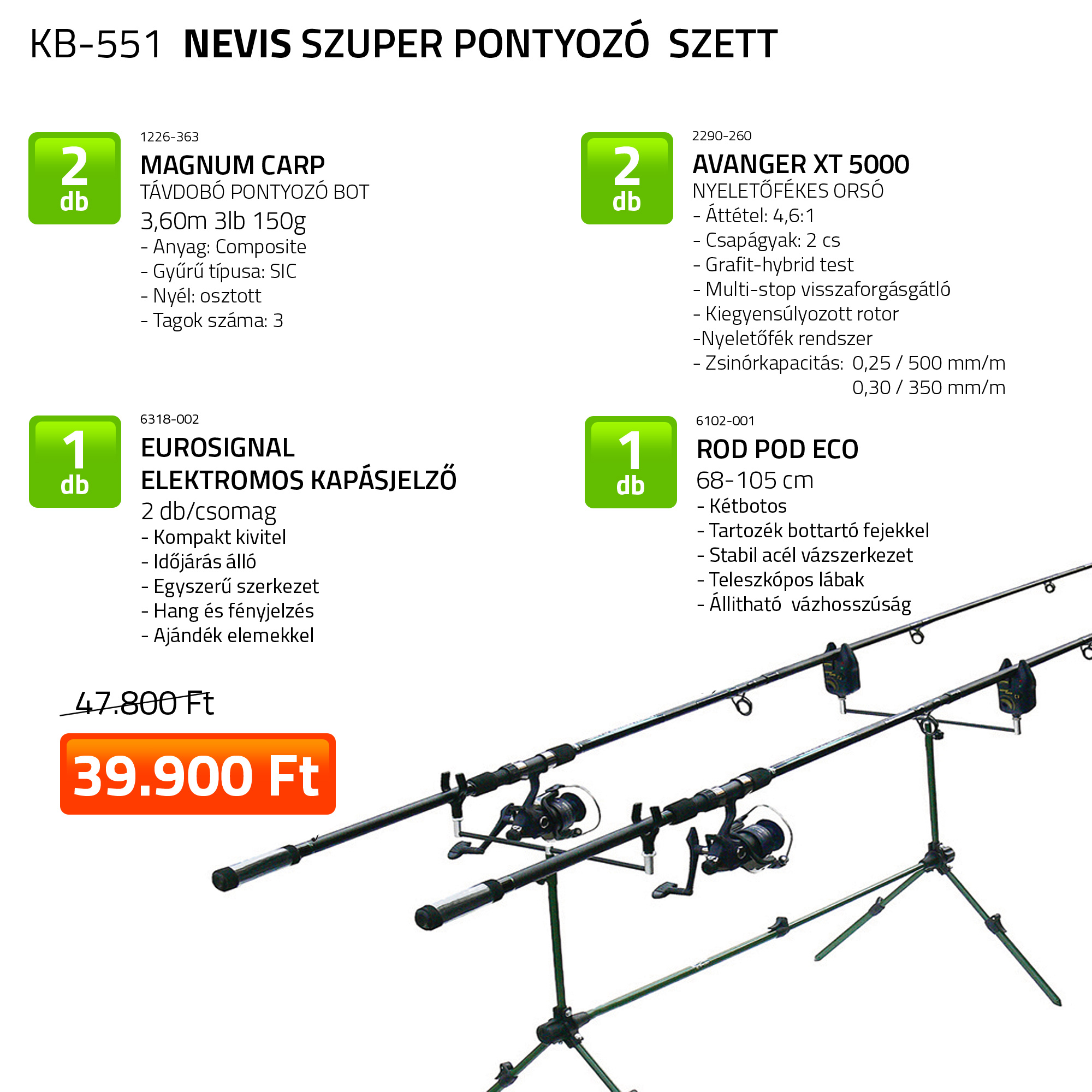 NEVIS SZUPER PONTYOZÓ SZETT NEVIS SZUPER PONTYOZÓ SZETT