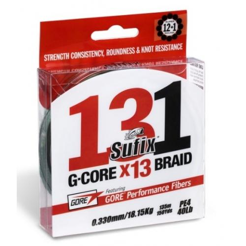 SUFIX 131G CORE BRAID 12+1 SZÁLAS 150M 0,185 MM ZÖLD