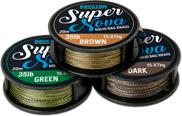 KRYSTON SUPER NOVA SOLID BAG BRAID BROWN 15LB