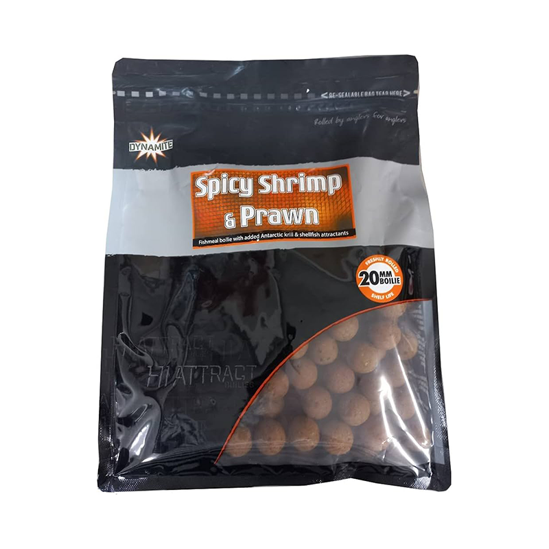 DYNAMITE BAITS BOJLI SPICY SHRIMP & PRAWN 20MM 1KG