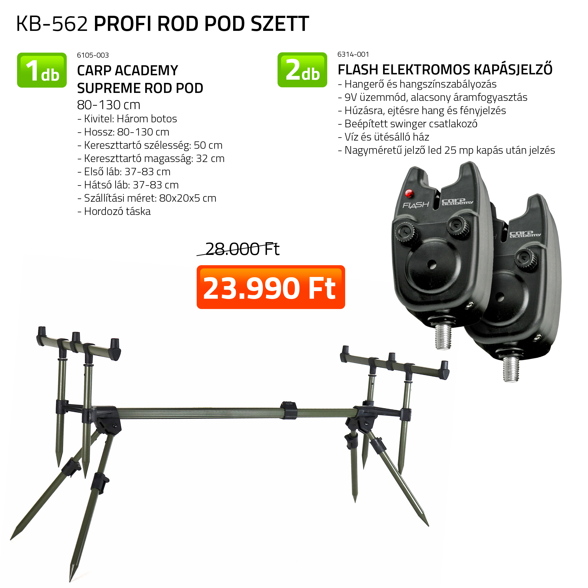 CARP ACADEMY PROFI ROD POD SZETT (KB-562) CARP ACADEMY PROFI ROD POD SZETT (KB-562)