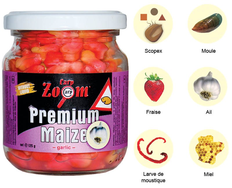 CARP ZOOM PREMIUM MAIZE 125G FOKHAGYMA