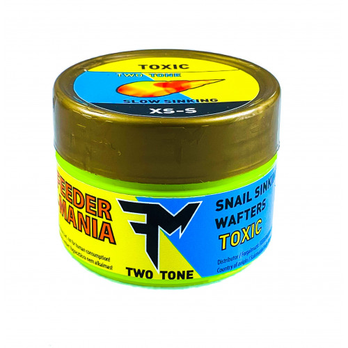 FEEDERMANIA SNAIL SINKING WAFTERS TWO TONE XS-S TOXIC