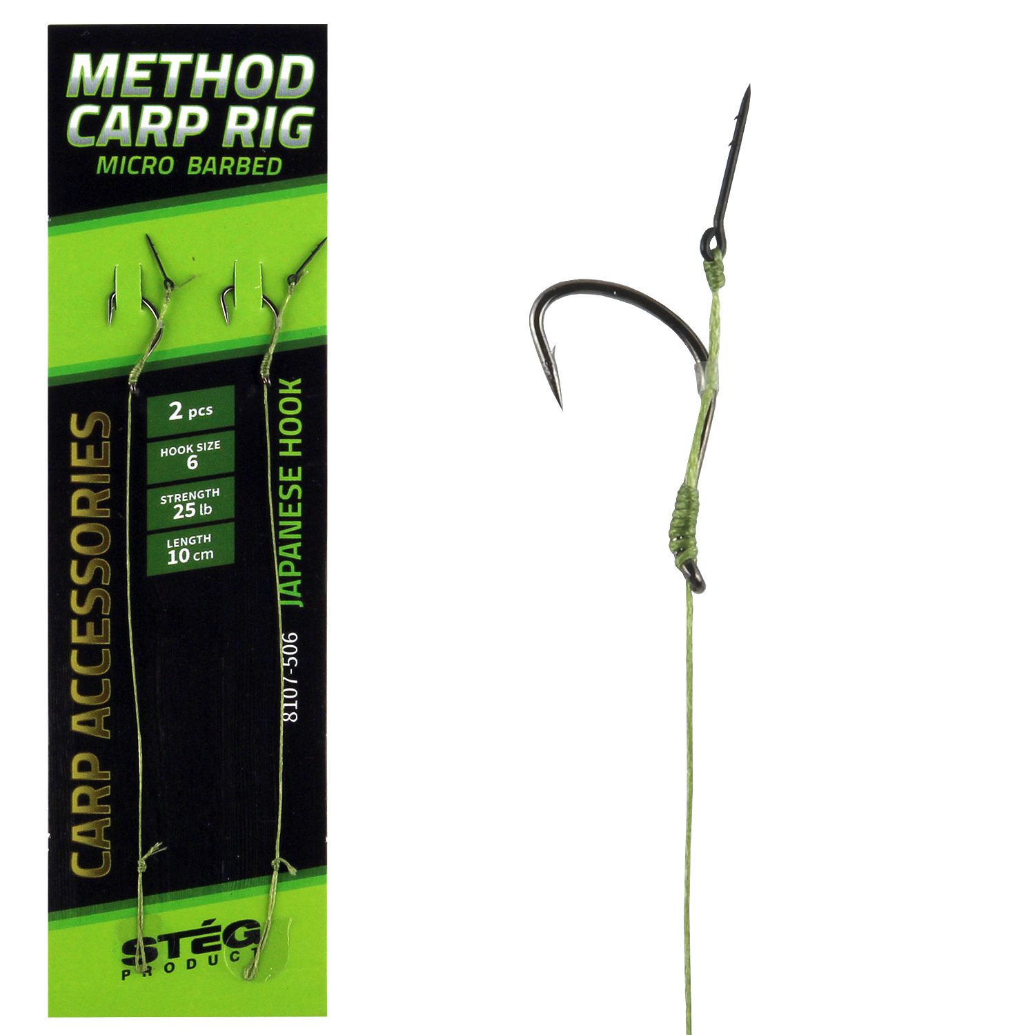 STÉG METHOD CARP ELŐKÖTÖTT HOROG TÜSKÉVEL 10CM 10-ES