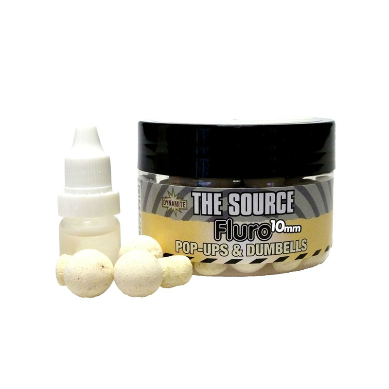 DYNAMITE BAITS SOURCE FLURO POP-UP & DUMBELLS 10MM