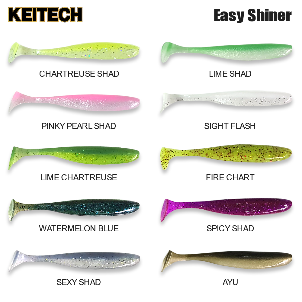 KEITECH EASY SHINER 5" LIME SHAD