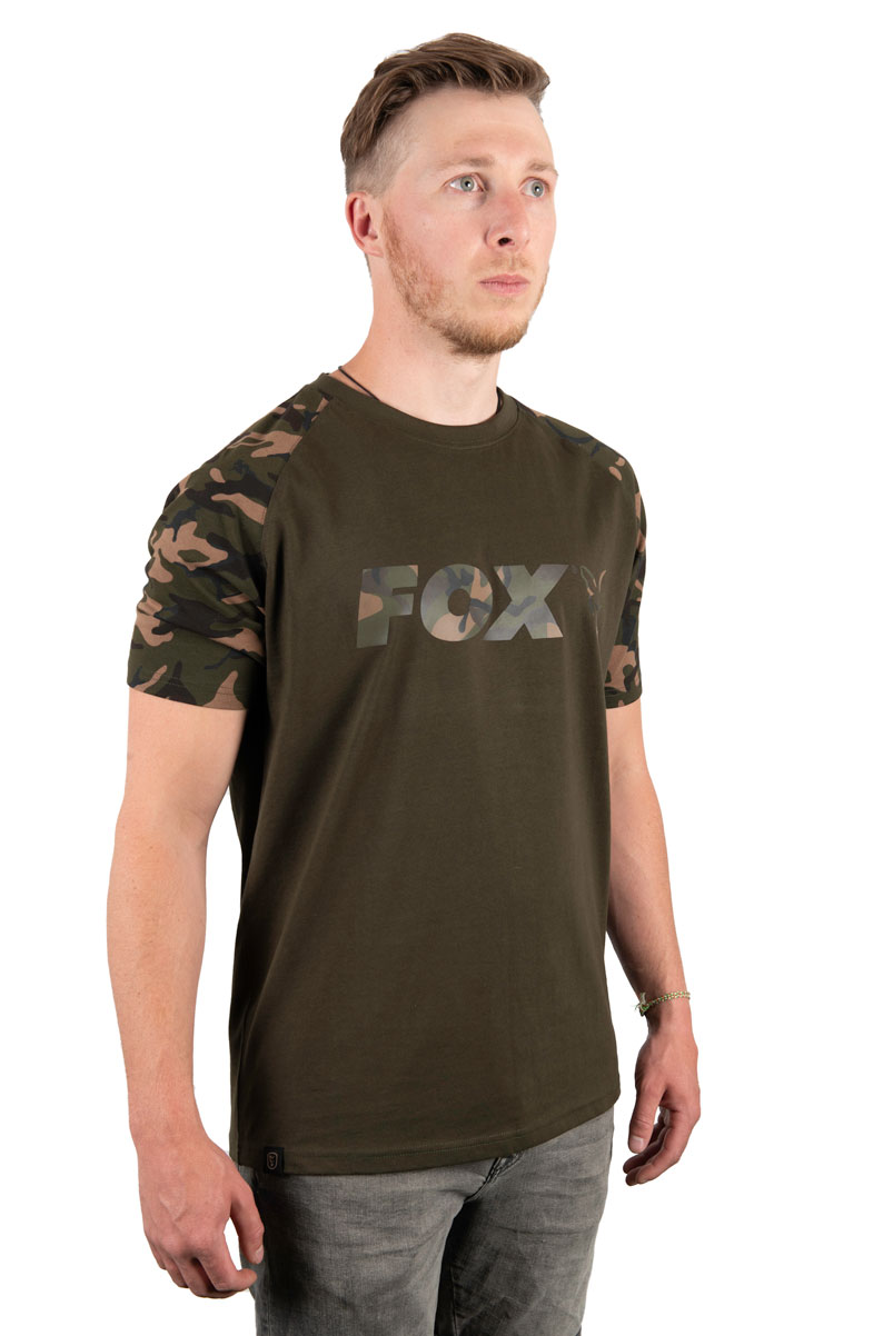 FOX T-SHIRT RAGLAN KHAKI/CAMO S